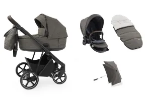 BabyStyle Prestige Vogue Pushchair - Mountain / Black Frame / Brown Leather