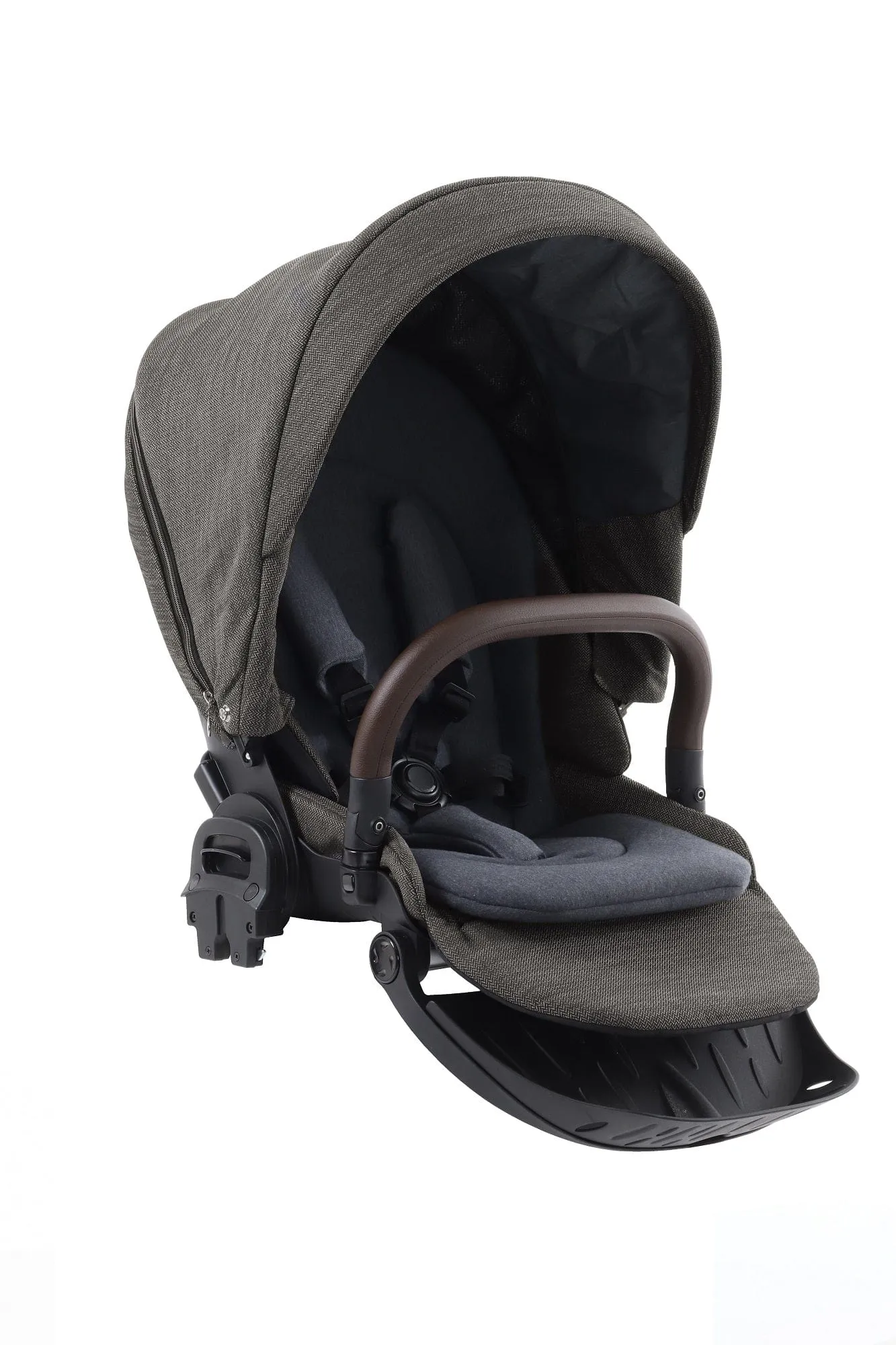 BabyStyle Prestige Vogue Pushchair - Mountain / Black Frame / Brown Leather