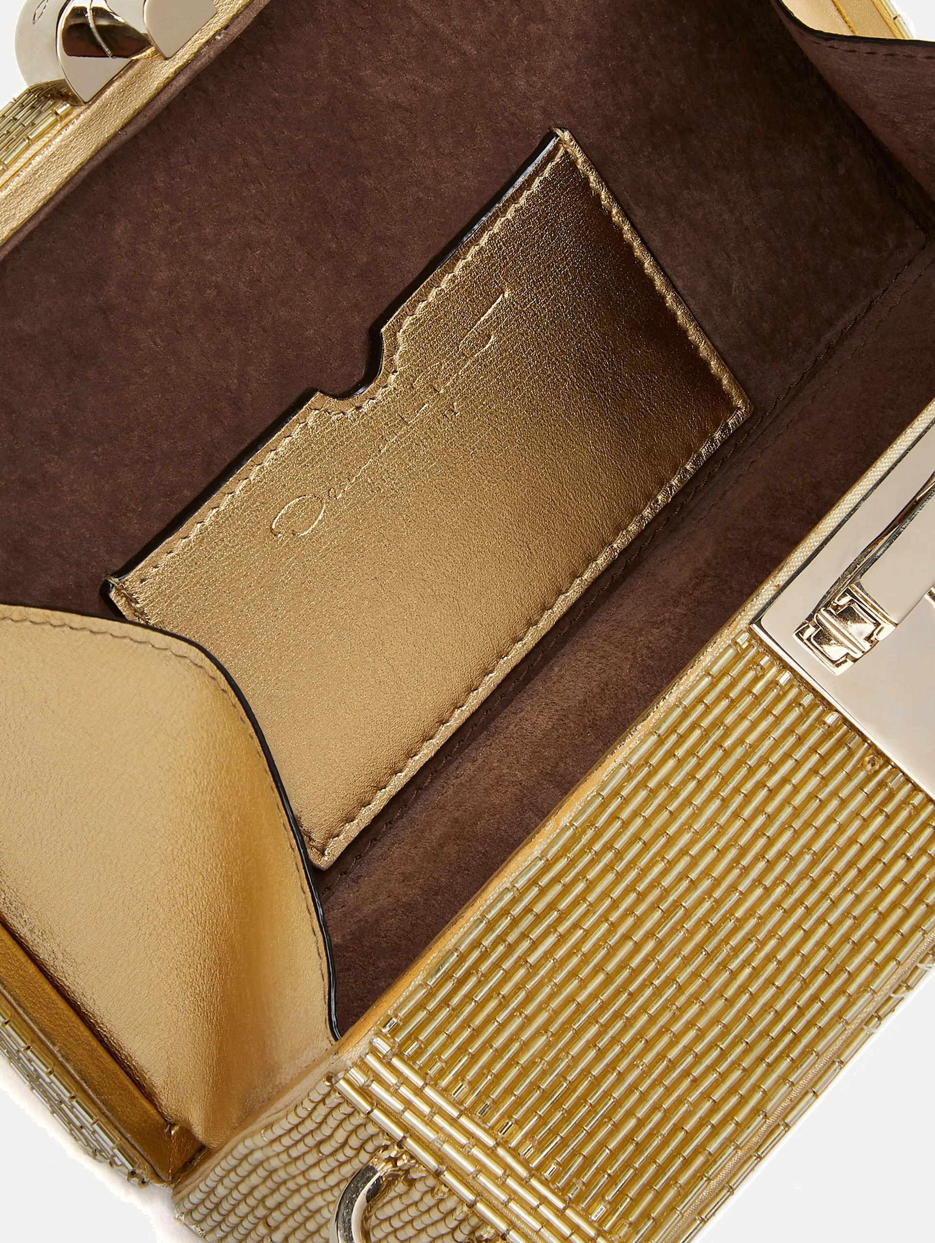 Bugle Bead Embroidered Minaudière