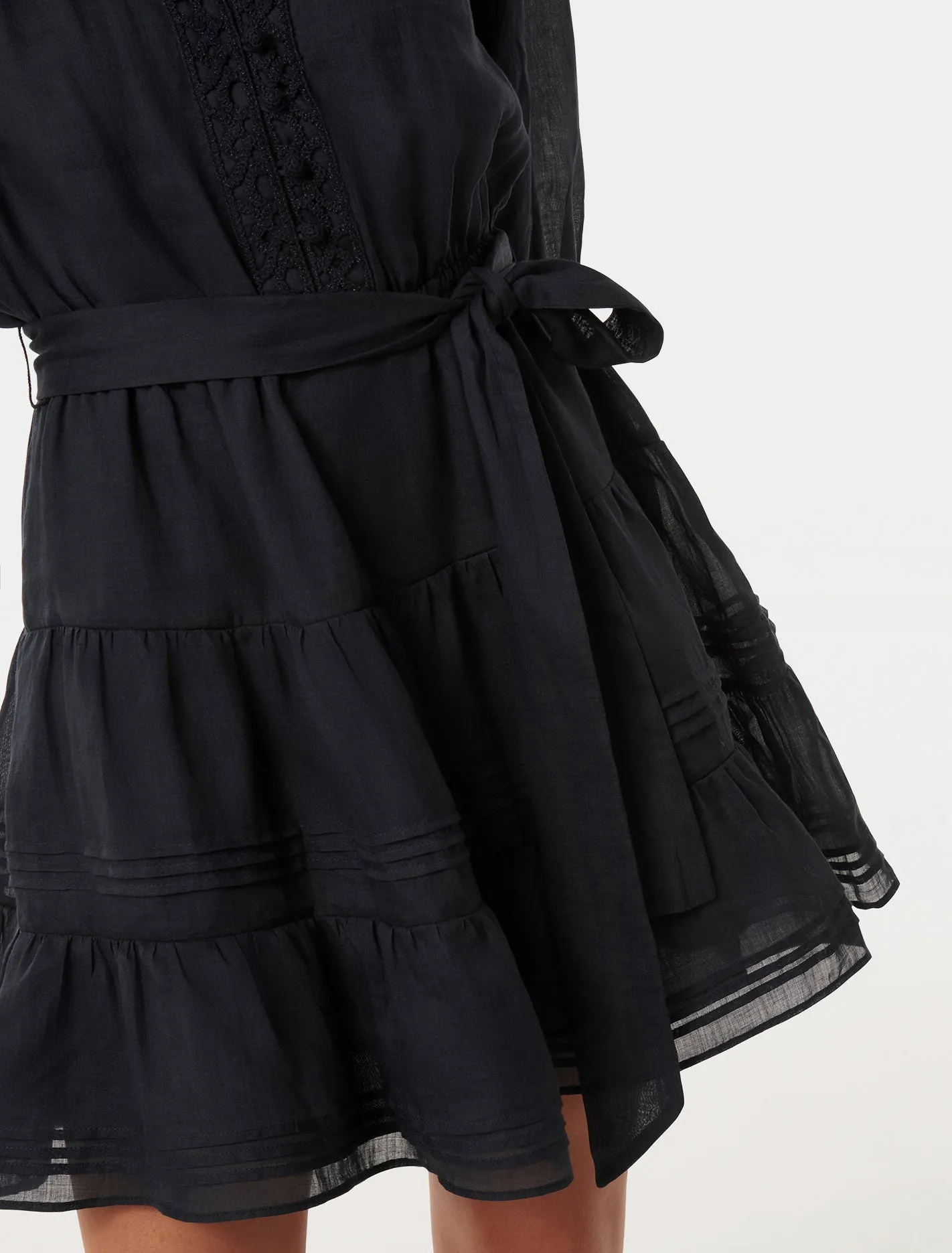 Crochet-Trimmed Mini Dress - Cecilia