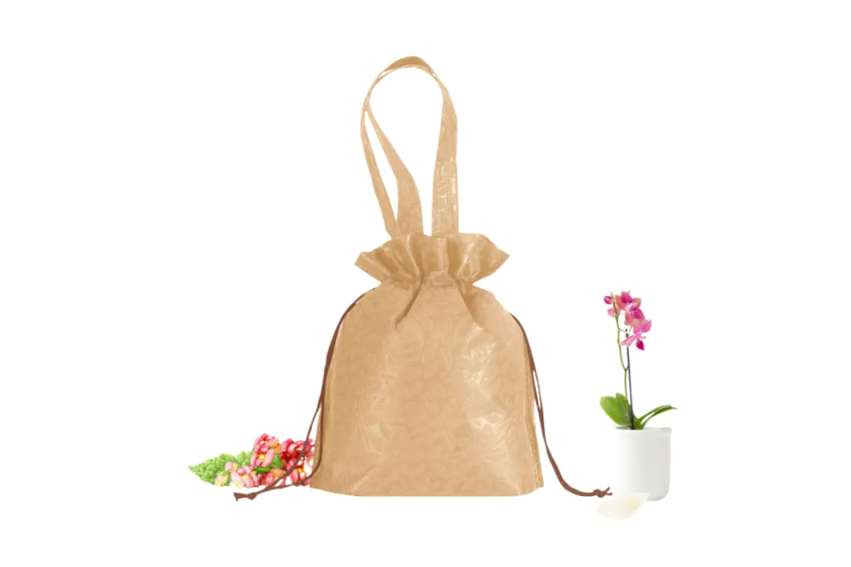 Chinese New Year Solid Colour Non-Woven Drawstring Bag