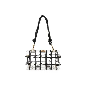 Clear Handbag with Crystal Lattice
