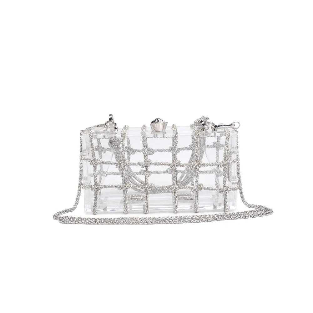 Clear Handbag With Crystal Roping