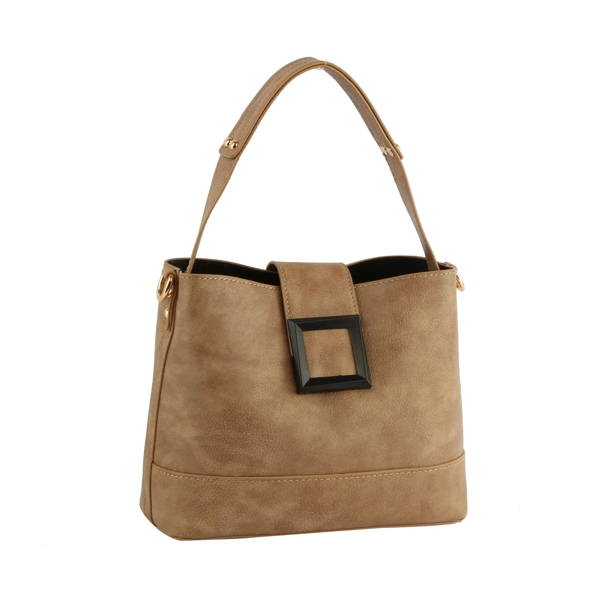 GL0029 Bucket Style w/Buckle Satchel/Crossbody