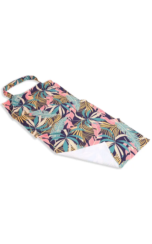 JTB002-21 2 in 1 Palm Tree Leaves Pattern Beach Towel & Beach Bag
