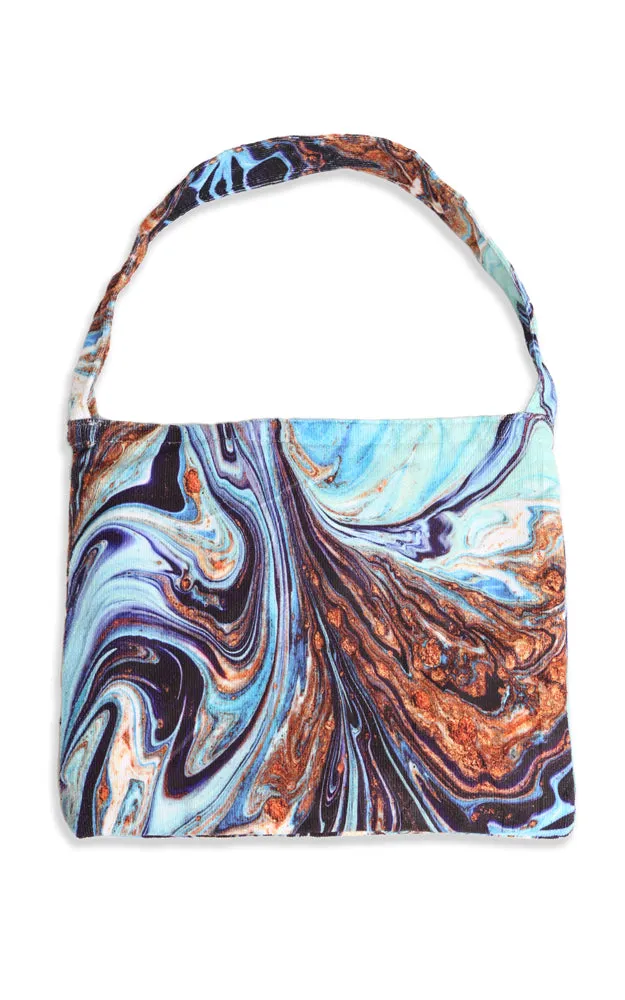 JTB002-24 2 in 1 Geode Marble Pattern Beach Towel & Beach Bag