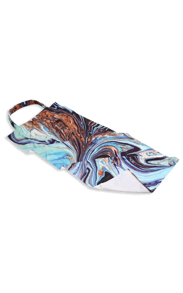 JTB002-24 2 in 1 Geode Marble Pattern Beach Towel & Beach Bag
