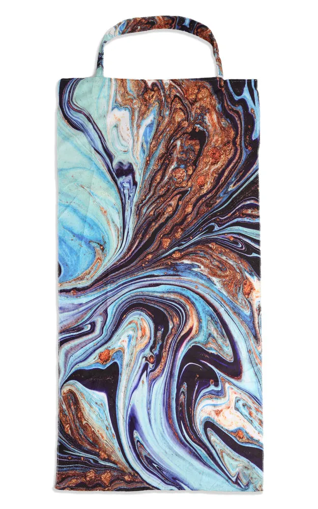 JTB002-24 2 in 1 Geode Marble Pattern Beach Towel & Beach Bag