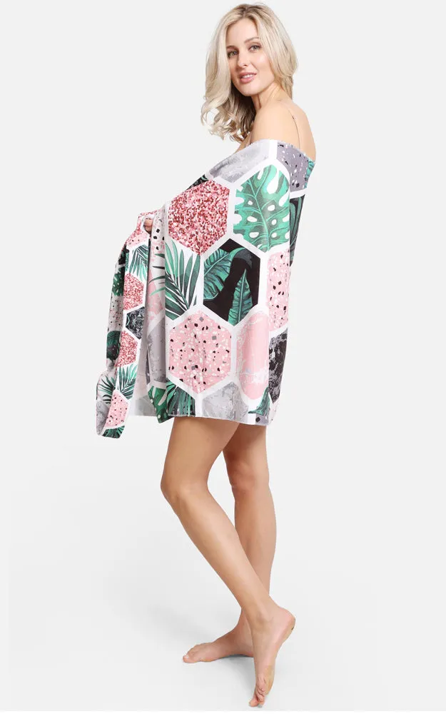 JTB002-25 2 in 1 Pineapple Glitter Pattern Beach Towel & Beach Bag