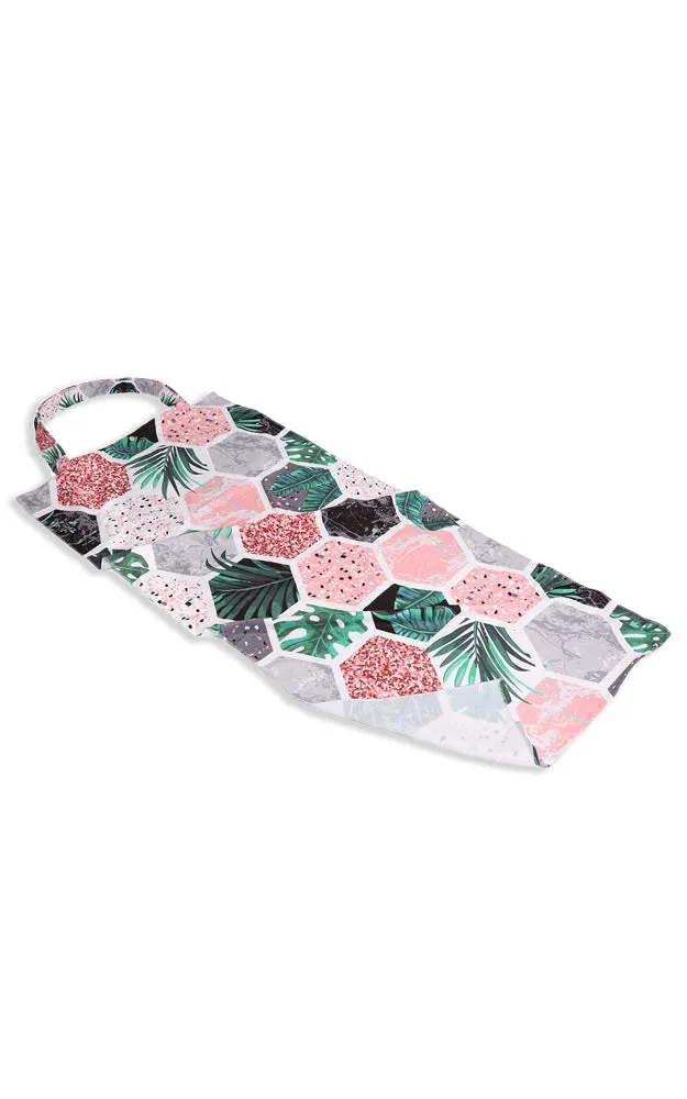 JTB002-25 2 in 1 Pineapple Glitter Pattern Beach Towel & Beach Bag