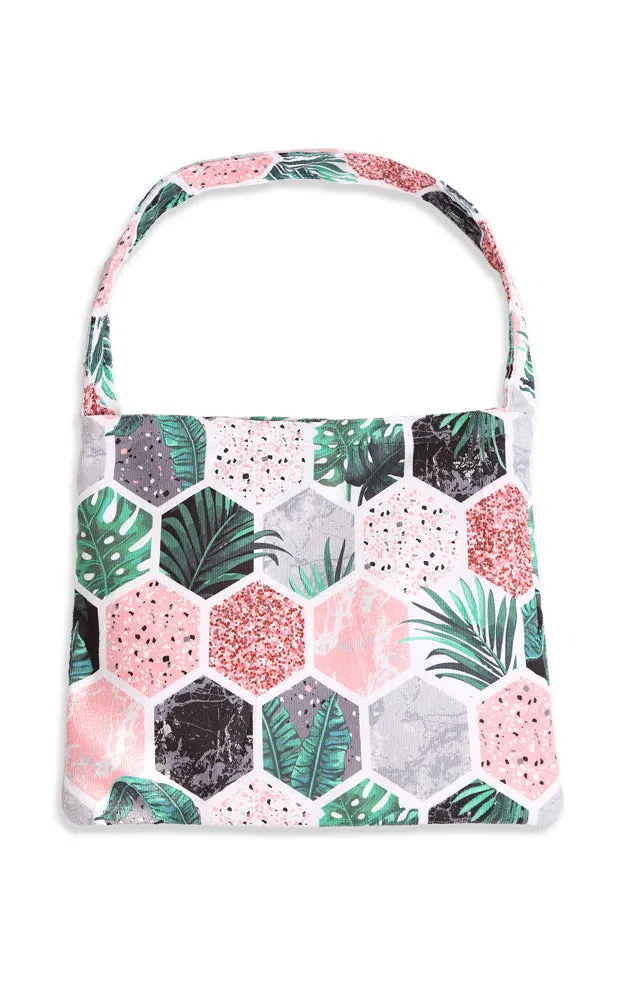 JTB002-25 2 in 1 Pineapple Glitter Pattern Beach Towel & Beach Bag