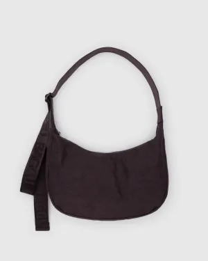 Medium Nylon Crescent Bag Chocolate Plum| Baggu