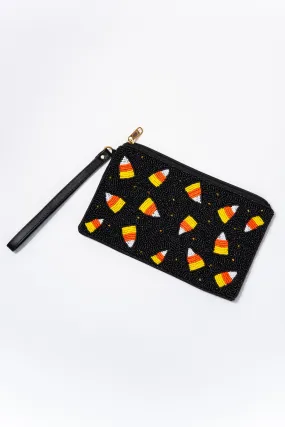 Mel Beaded Cand Corn Wristlet - Black