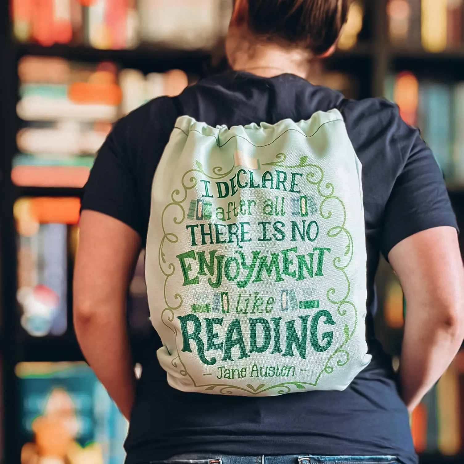Quotes Drawstring Bag - Forest