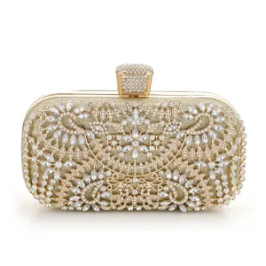 Sparkling Floral Rhinestone Clutch